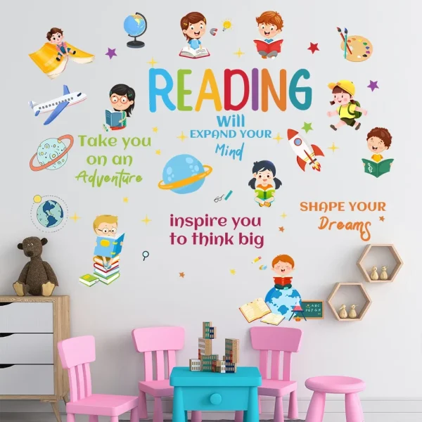 Cartoon Characters Space Planet Wall Sticker