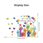 Cartoon Cute Palm Graffiti Multi Color Love Wall Stickers