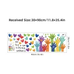 Cartoon Cute Palm Graffiti Multi Color Love Wall Stickers