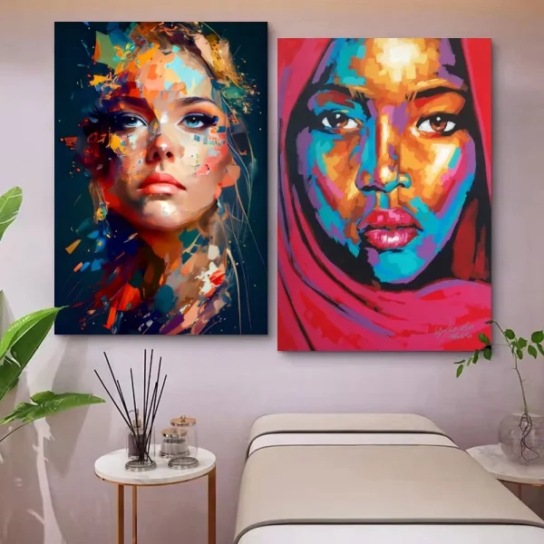 1pc  Abstract Portrait Oil Paintings Poster