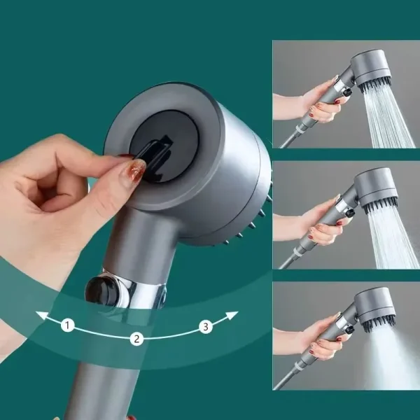 Dusjfilter med 4 moduser – massasje og høytrykk