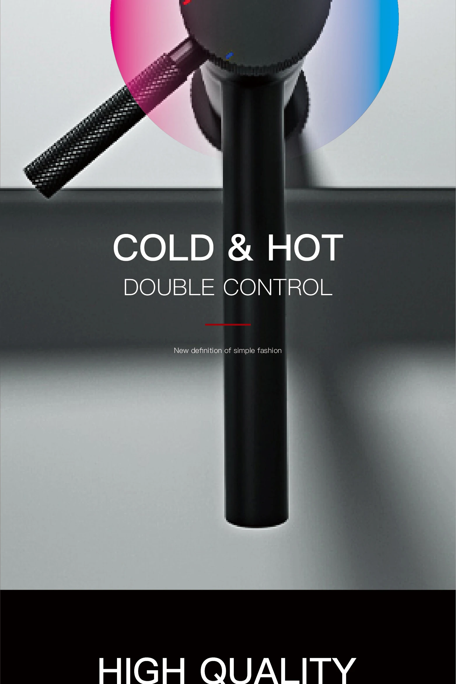 Black Brass Bathroom Faucet, classic pattern design, single control, single handle, cold and hot dual control basin faucet
