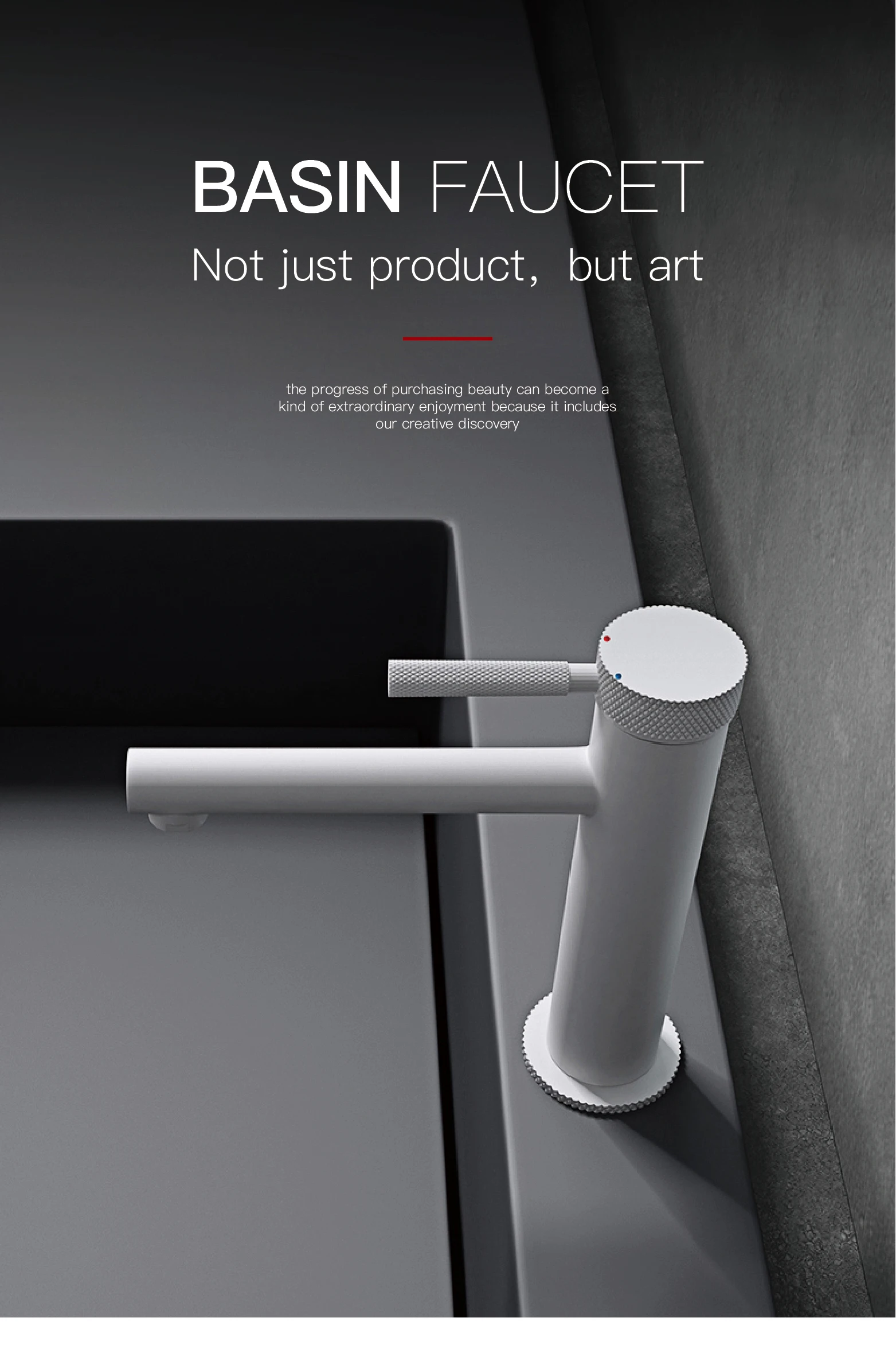 Black Brass Bathroom Faucet, classic pattern design, single control, single handle, cold and hot dual control basin faucet