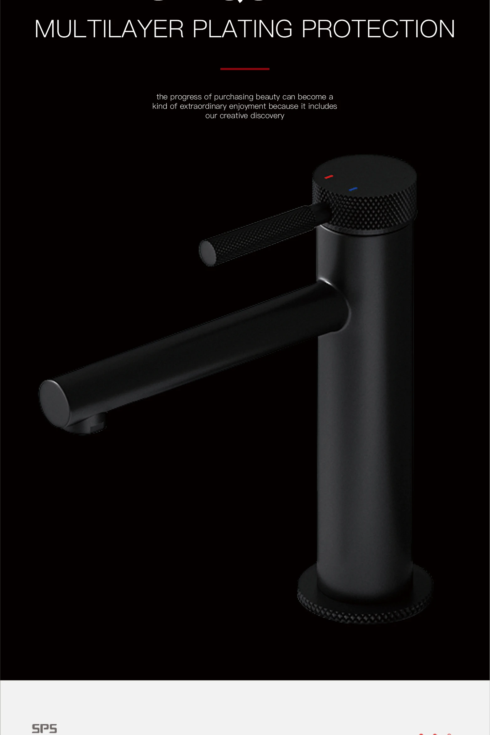 Black Brass Bathroom Faucet, classic pattern design, single control, single handle, cold and hot dual control basin faucet