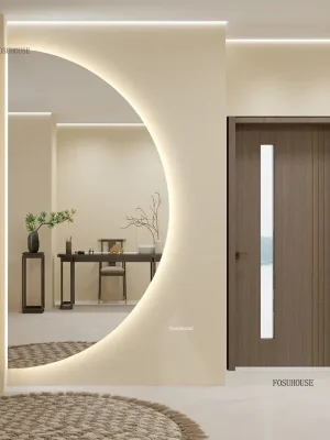 Semisirkel Smart Baderomsspeil med LED og Touch Screen
