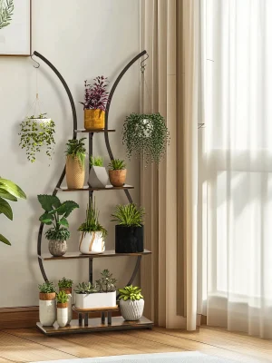 Stor plantehylle i vaseform