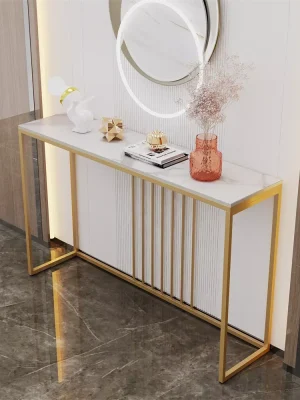 Minimalistisk Moderne Entrebord med Solid Metallramme