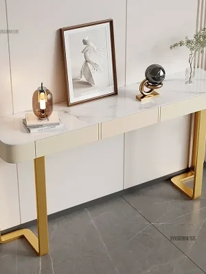 Luksuriøst Italiensk Konsollbord – Med Skuff og Elegant Design til Stue og Gang