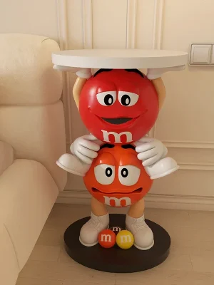 Ny kreativ tegneserie-bønneformet sidebord for stue og sofa