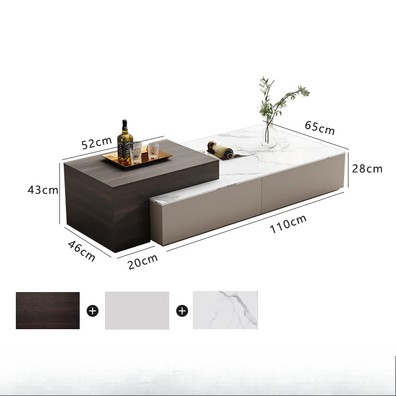 Antikk enkelt salongbord – industriell estetikk, italiensk stil, rimelig og minimalistisk salongbord