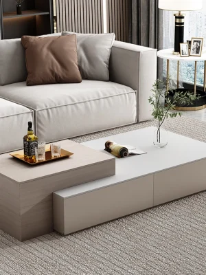 Antikk enkelt salongbord – industriell estetikk, italiensk stil, rimelig og minimalistisk salongbord