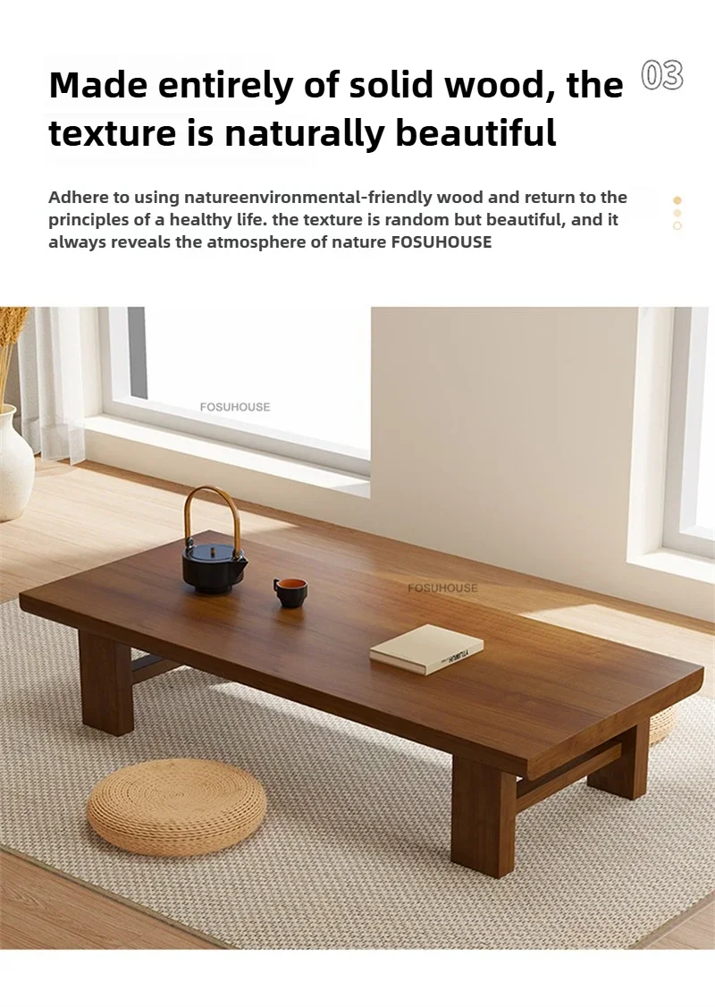 Japanese Solid Wood Coffee Tables