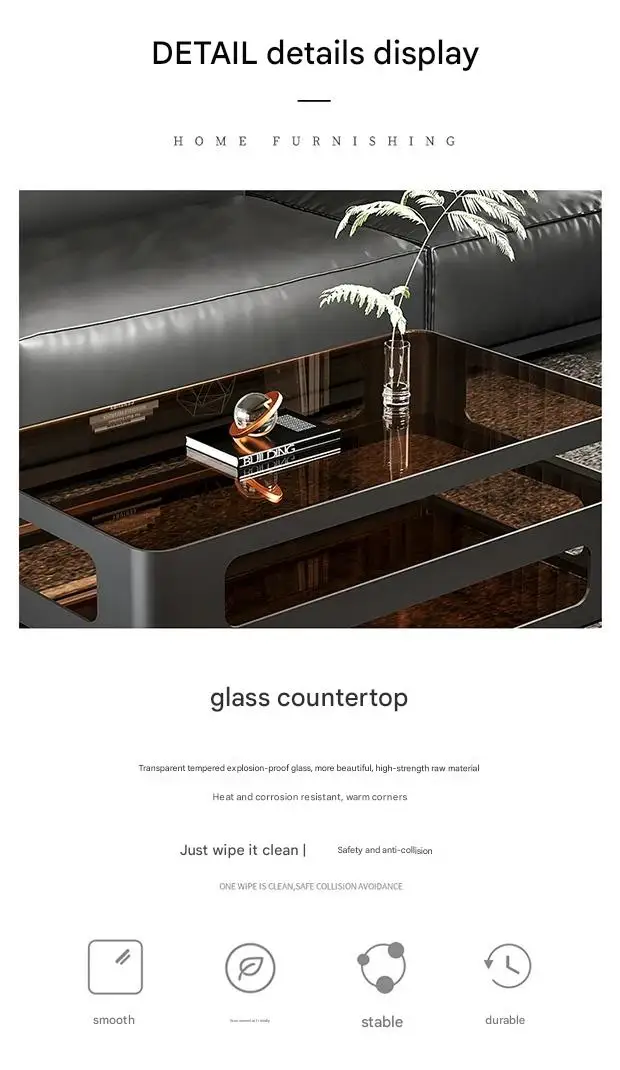 Luksuriøst salongbord – nordisk design med glass og minimalistisk stil