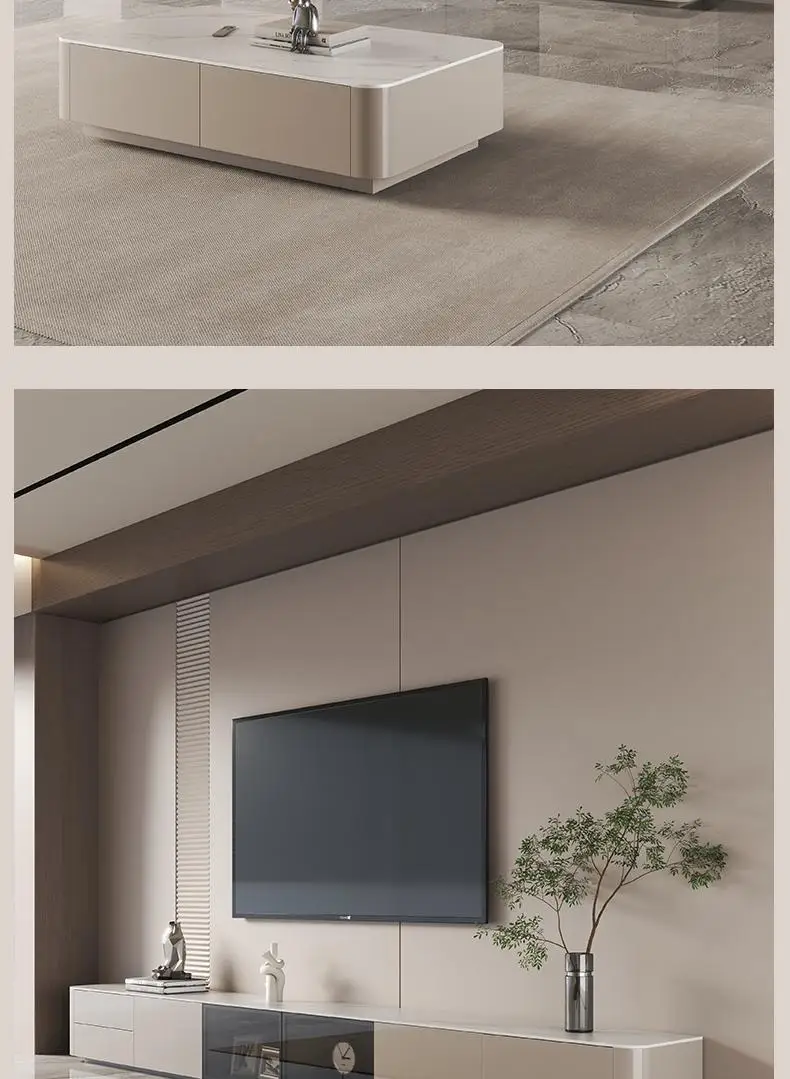 Designer TV-bord i nordisk stil – luksuriøst gulvstående med utstillingshylle
