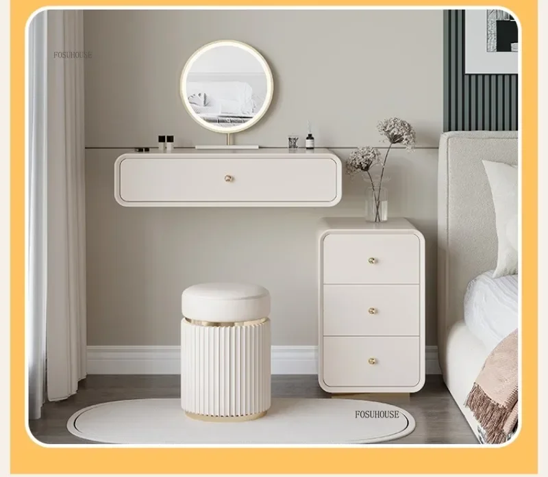 Lightweight Floating Dressing Tables Simple Small Bedroom Dressing Table Wall Mounted Solid Wood Makeup Table Home Furniture