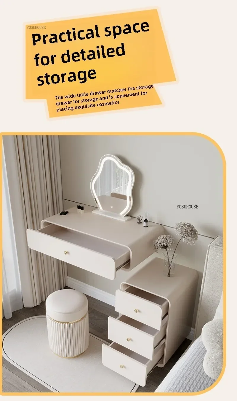 Lightweight Floating Dressing Tables Simple Small Bedroom Dressing Table Wall Mounted Solid Wood Makeup Table Home Furniture