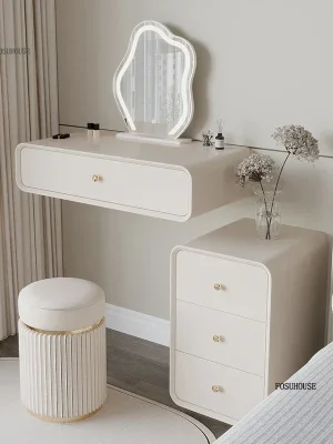 Lightweight Floating Dressing Tables Simple Small Bedroom Dressing Table Wall Mounted Solid Wood Makeup Table Home Furniture