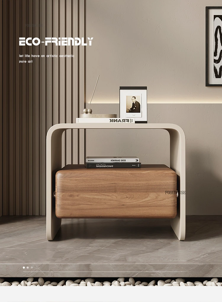 Nordic Solid Wood Bedroom Bedside Tables Bedroom Furniture Nightstands Modern Household Night Table Bedside Storage Cabinet