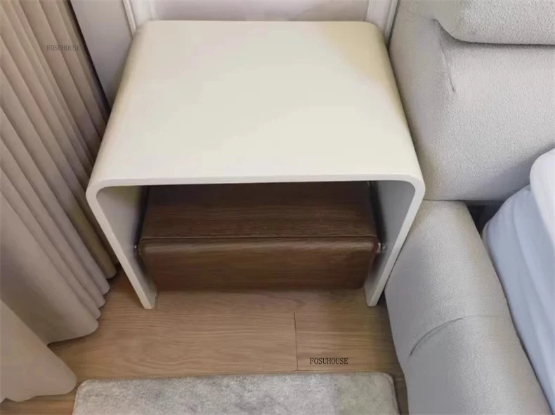 Nordic Solid Wood Bedroom Bedside Tables Bedroom Furniture Nightstands Modern Household Night Table Bedside Storage Cabinet