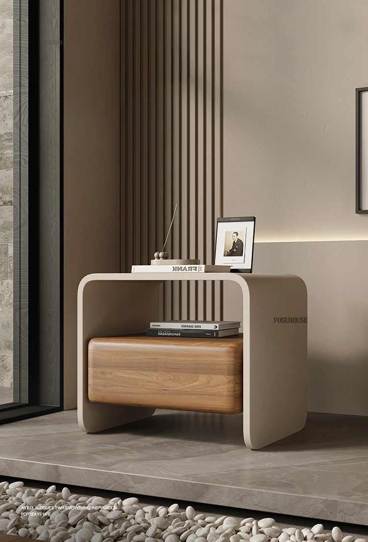 Nordic Solid Wood Bedroom Bedside Tables Bedroom Furniture Nightstands Modern Household Night Table Bedside Storage Cabinet
