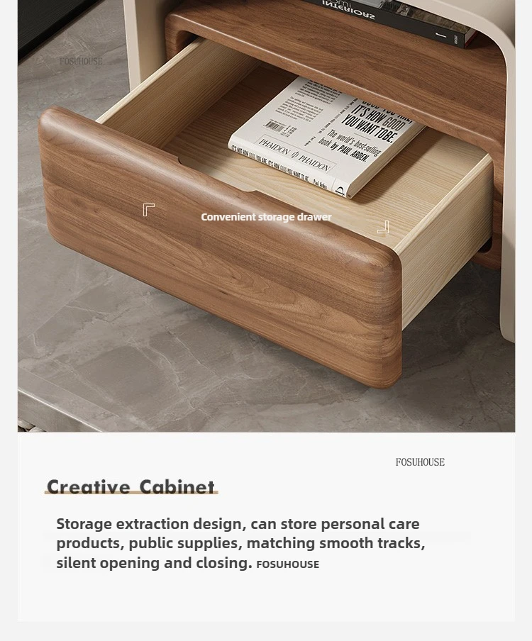 Nordic Solid Wood Bedroom Bedside Tables Bedroom Furniture Nightstands Modern Household Night Table Bedside Storage Cabinet