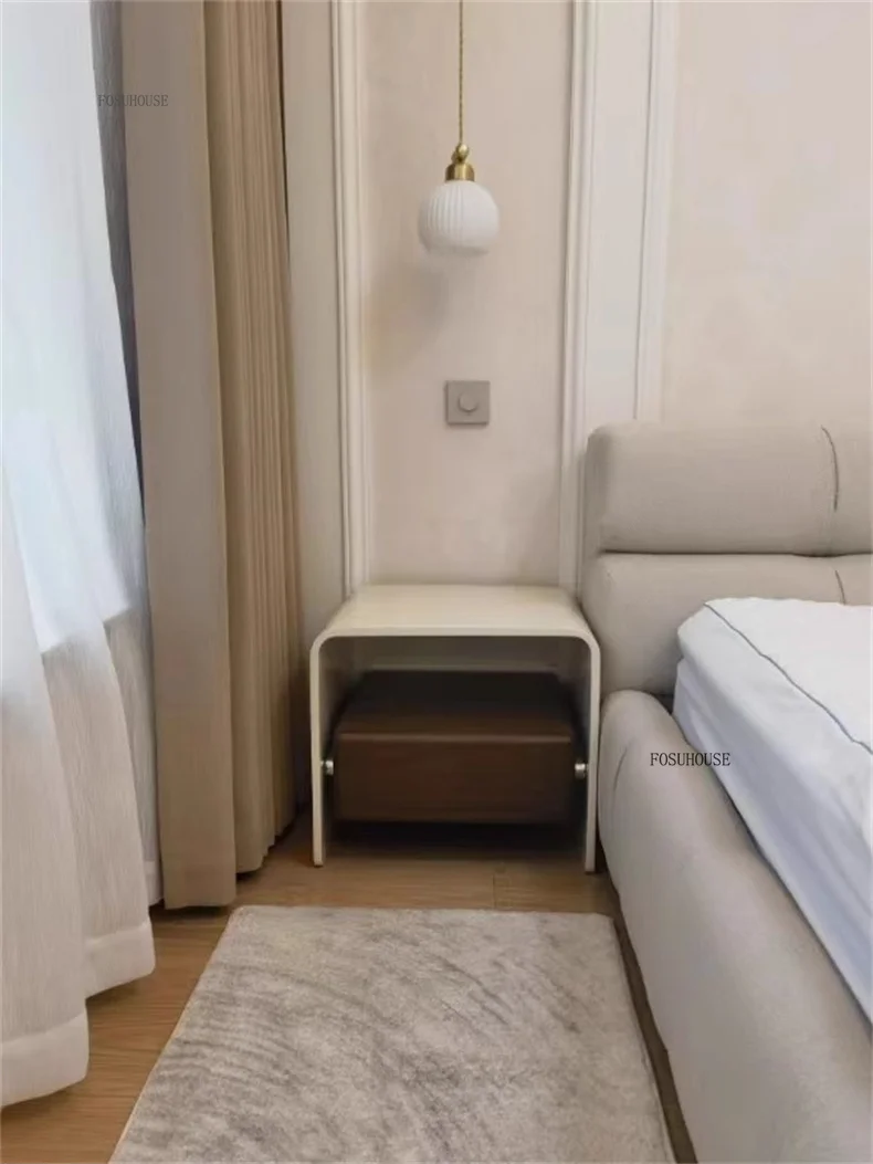 Nordic Solid Wood Bedroom Bedside Tables Bedroom Furniture Nightstands Modern Household Night Table Bedside Storage Cabinet