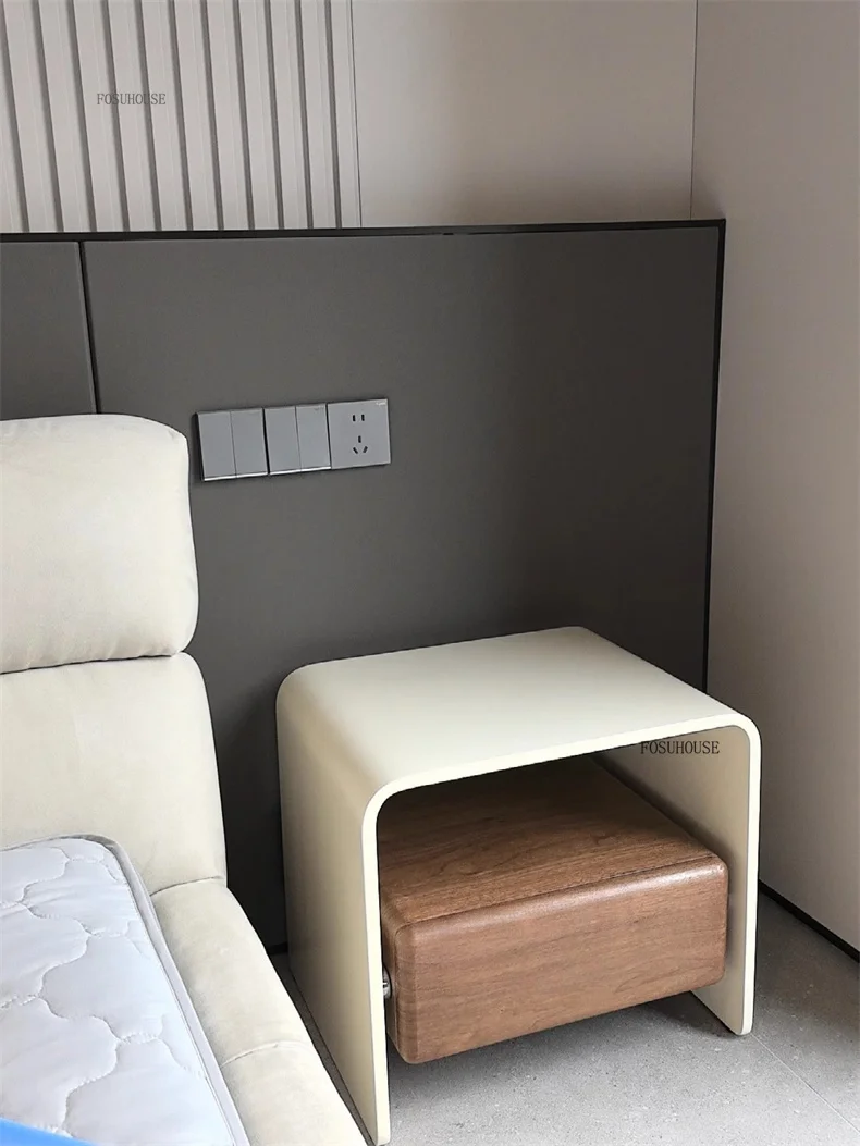 Nordic Solid Wood Bedroom Bedside Tables Bedroom Furniture Nightstands Modern Household Night Table Bedside Storage Cabinet