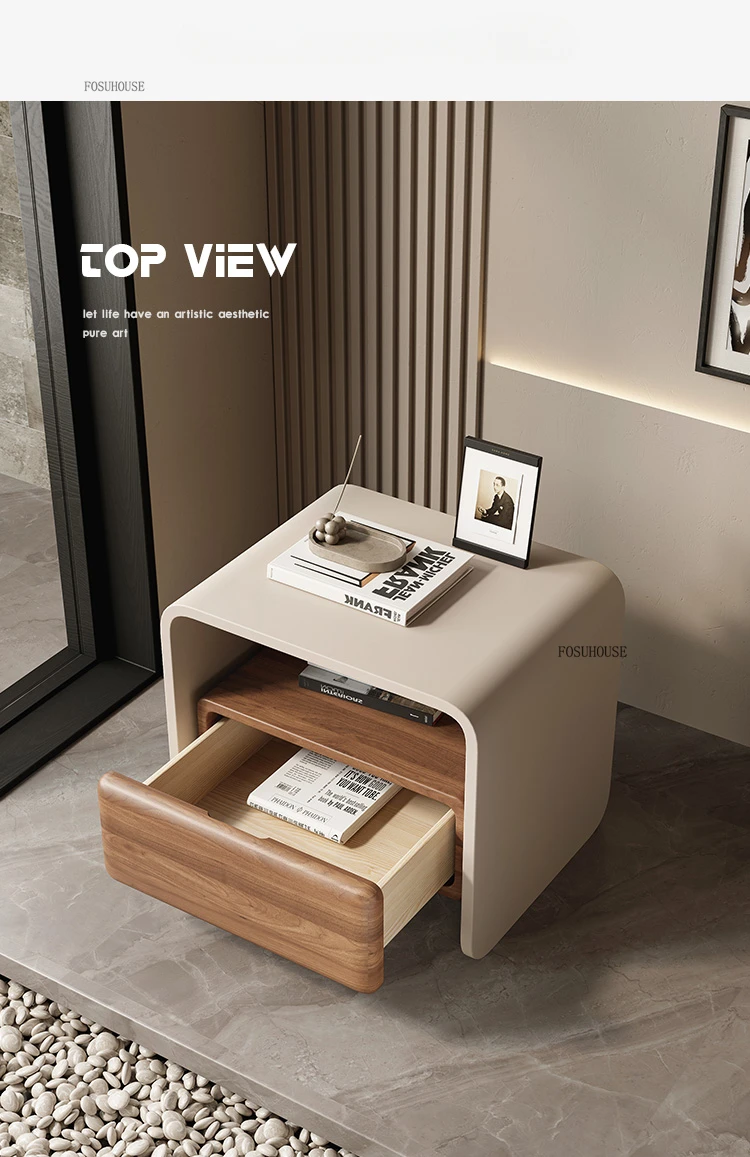 Nordic Solid Wood Bedroom Bedside Tables Bedroom Furniture Nightstands Modern Household Night Table Bedside Storage Cabinet