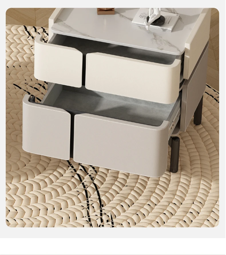 Italian Minimalist Designer High-end Solid Wood Bedside Table