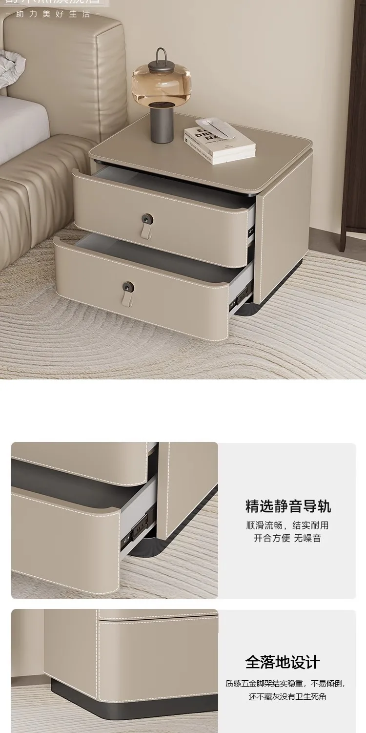 Modern Storage Nightstand Nordic Simple Minimalist Italian Bedside Table
