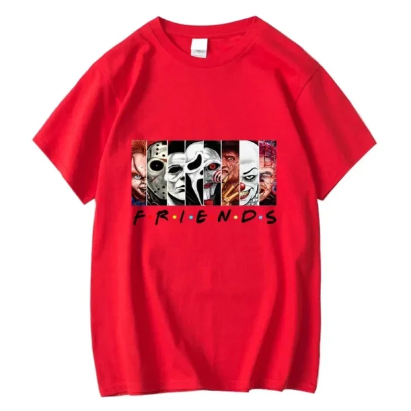 Men's Friends Print Cotton T-shirt - Loose Summer Style