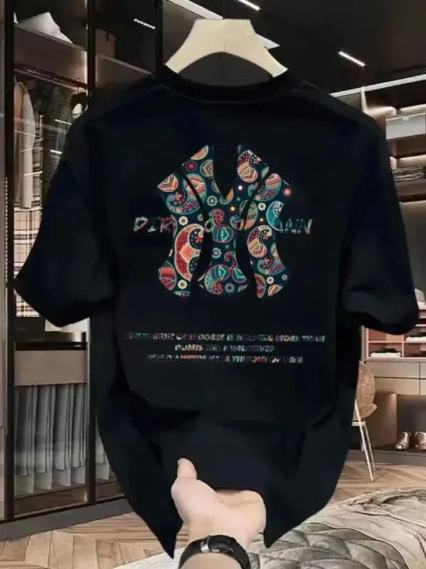Premium Korean Printed Tee - Summer 2025 Crew-neck