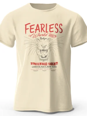 Minimalist Tiger Silhouette Printed 100% Cotton T-Shirt