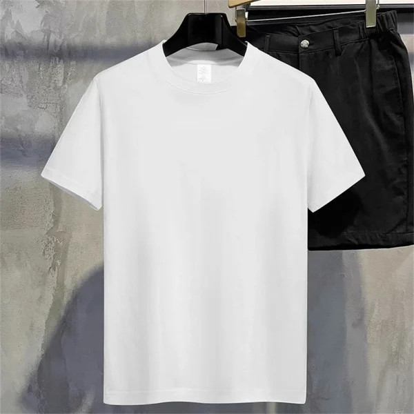 Unisex Solid Cotton Tee - Summer O-neck Basic