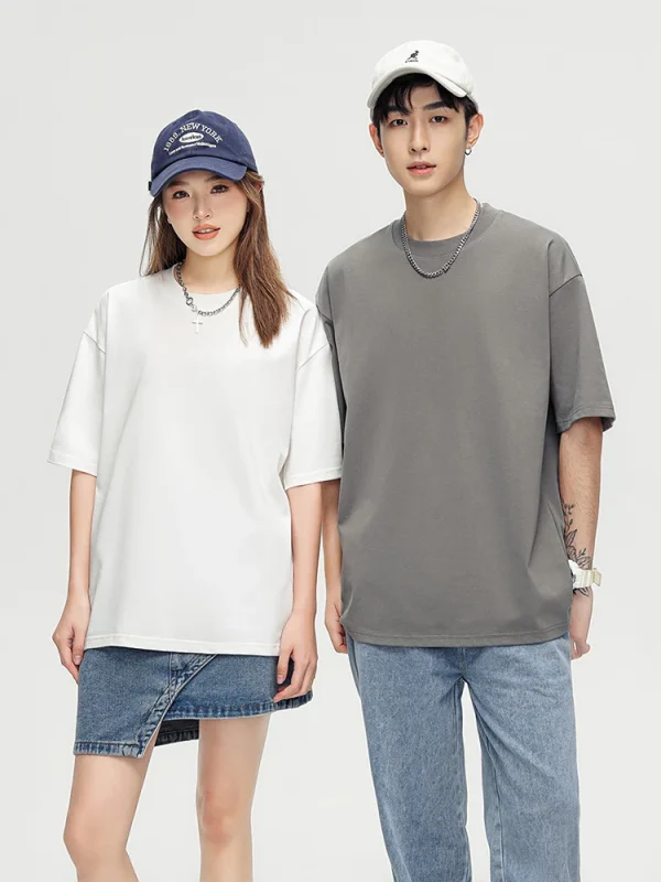 Korean Style 260GSM Tee - Unisex Loose Summer