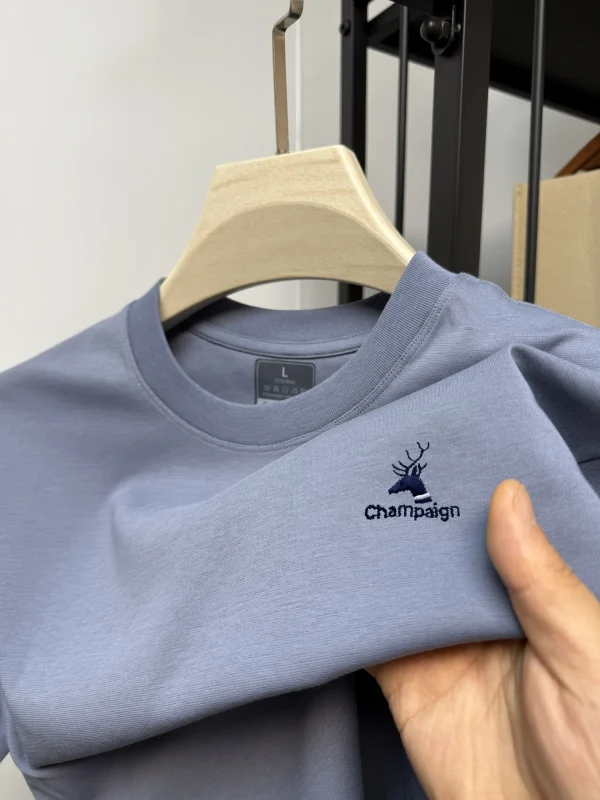 Premium Deer Embroidered Cotton Tee