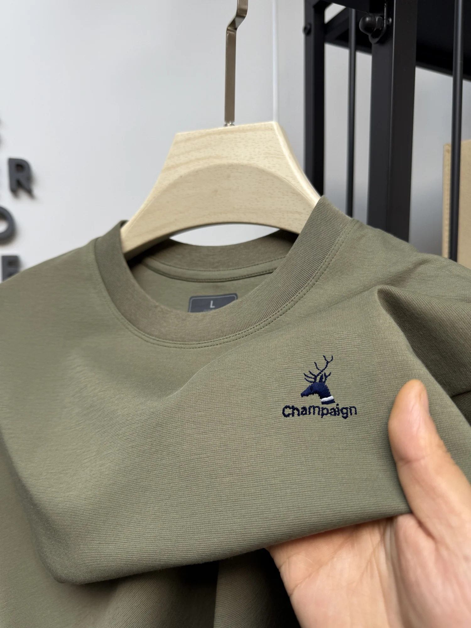 Premium Deer Embroidered Cotton Tee