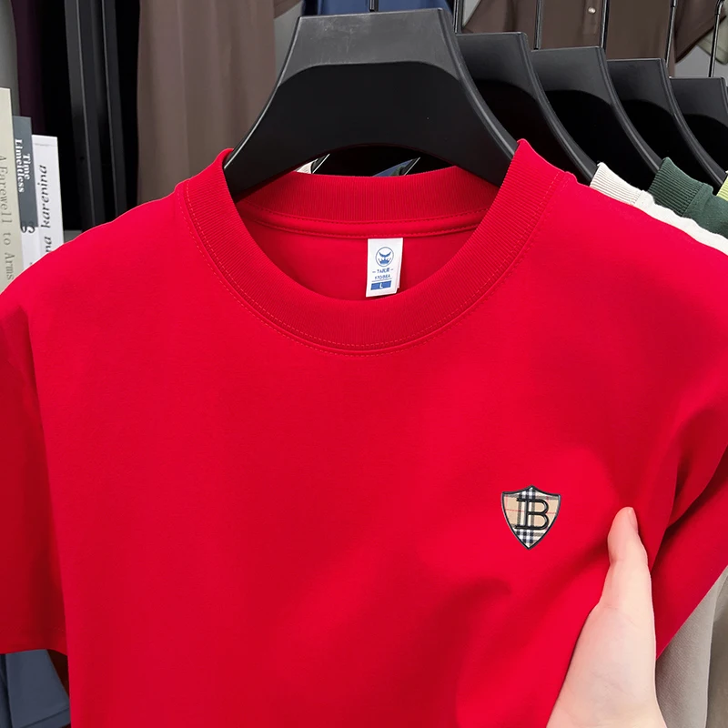 Premium Printed Solid Tee - Men's Summer