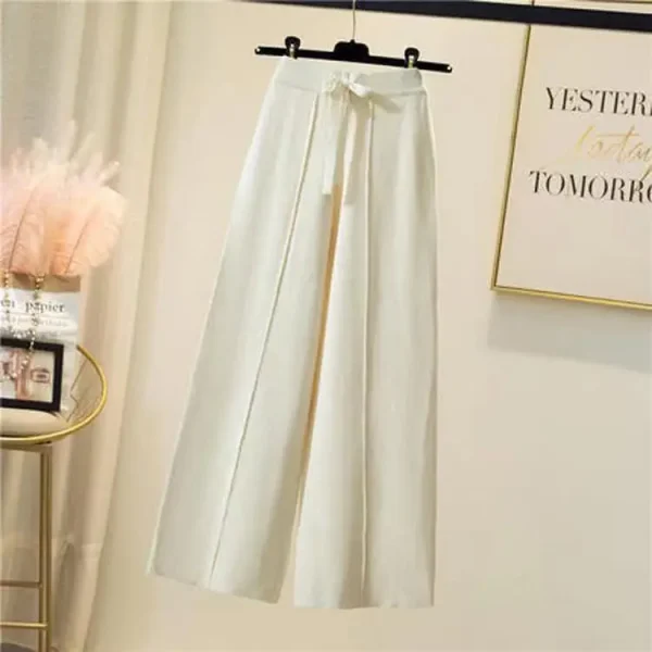 Knit Elastic Wide Leg Pants