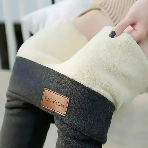 Lambswool Fleece High Waist Leggings - Butt Lift Pockets