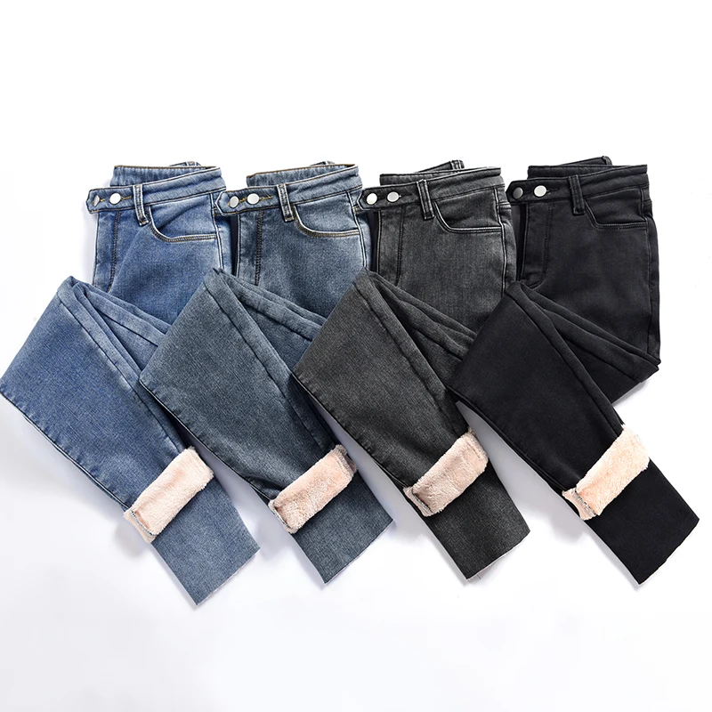 ZOENOVA High Waist Winter Jeans - Fleece Lined Stretch