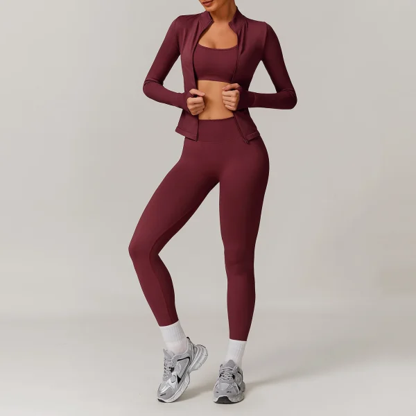 Women's Seamless Yoga Set - 2/3PCS Sports Bra & Leggings