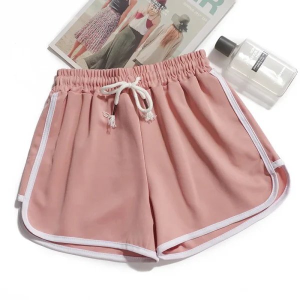 Women's Mid-Waist Loose Yoga Shorts - Breathable Wide Leg