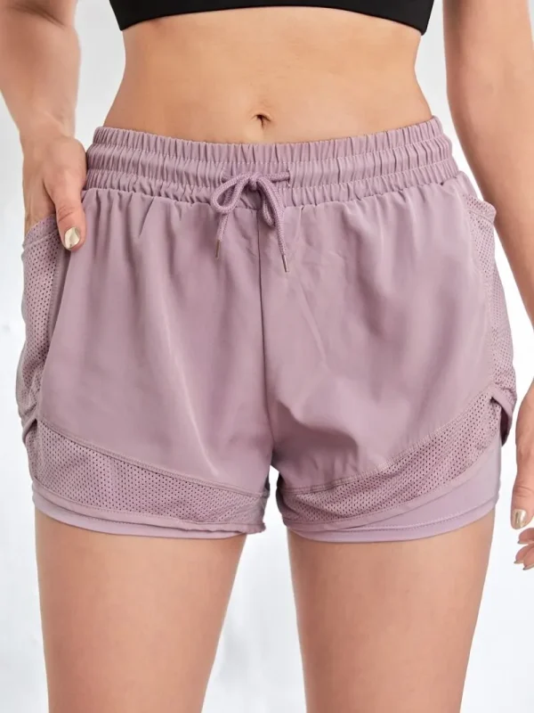 Women's 2-in-1 Pocket Shorts - Elastic Yoga Training