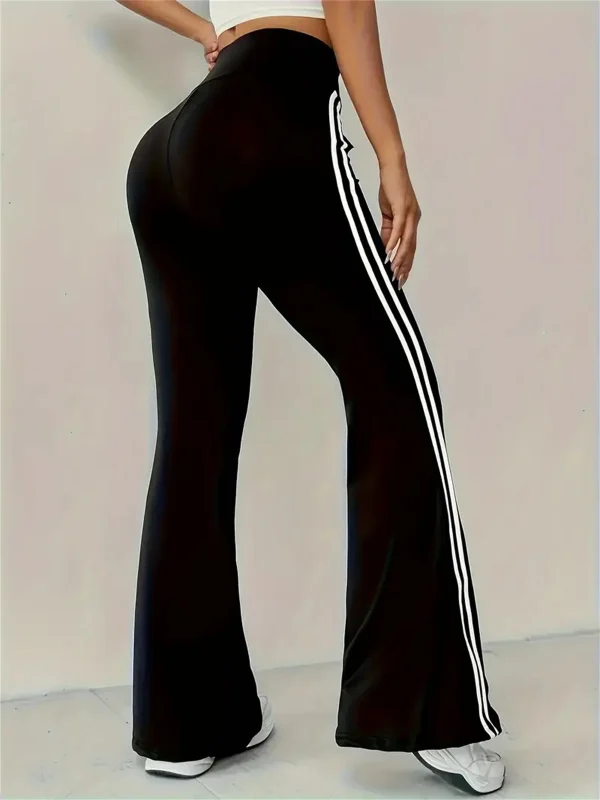 Women's Slim Casual Flare Pants Hight Waist Fashin Micro Pull Trousers