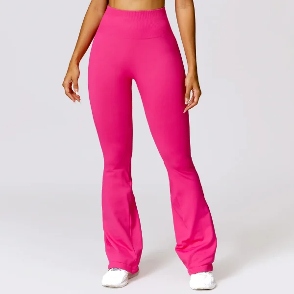 Women's High Waist Bell-Bottom Scrunch Butt Yoga Pants - Breathable Fitness Tights