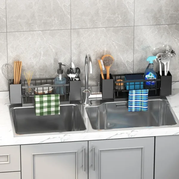 Self-Draining Kitchen Sink Rack