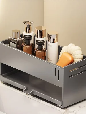 Kitchen Sink Organizer - Dish Drainer, Sponge Rack & Cloth Holder