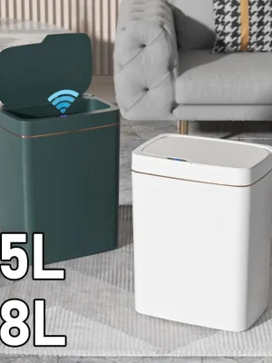15/18L Smart Sensor Trash Can – Touchless, Waterproof & Quiet