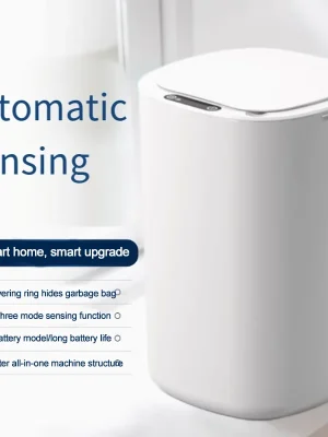 Dual-Mode Smart Sensor Trash Can – Automatic Flip & Sorting Bin